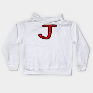 Letter J. Name with letter J. Personalized gift. Abbreviation. Abbreviation. Lettering Kids Hoodie